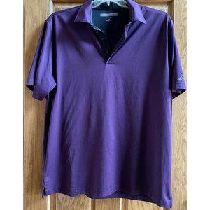 Greg Norman Play Dry Purple/Black Stretch Men's Size Large Golf Polo